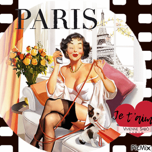 Paris hier et aujourd'hui - Darmowy animowany GIF