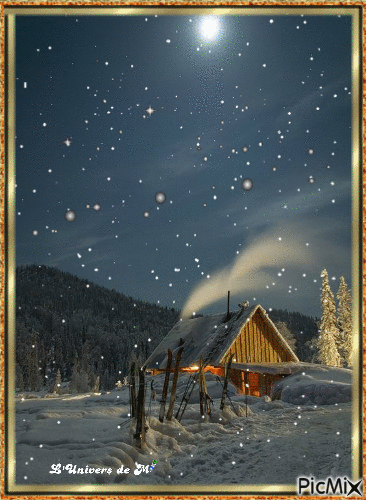 paysage hiver - Ilmainen animoitu GIF