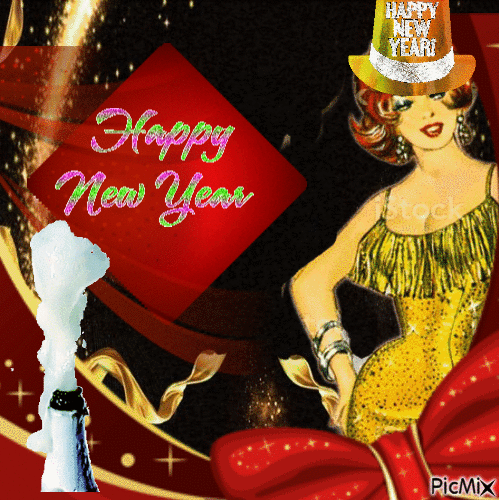 HAPPY NEW YEAR - GIF animasi gratis