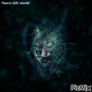 Wolf Face - Bezmaksas animēts GIF