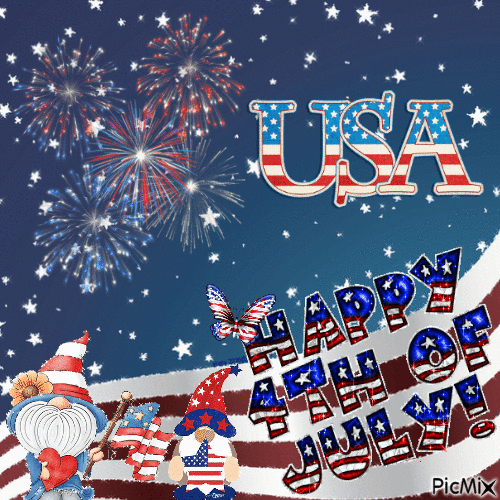 Happy 4TH of July - Free animated GIF