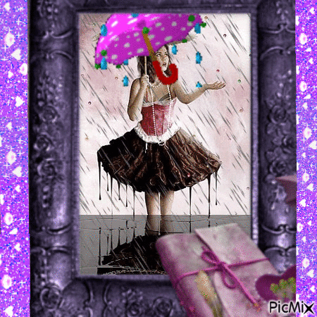 Chantons sous la pluie - Безплатен анимиран GIF