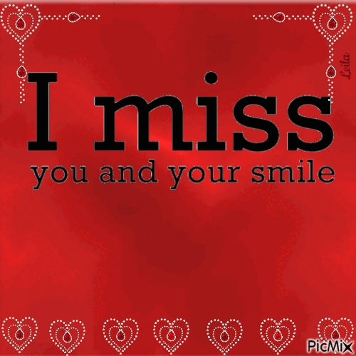I miss you... smile, hug, kiss, smell, eyes, love, - Free animated GIF