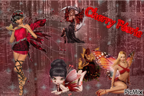 Cherry féerie - GIF animé gratuit