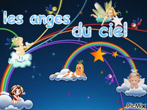 les anges du ciel - Бесплатни анимирани ГИФ