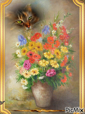 bouquet de fleurs - Animovaný GIF zadarmo