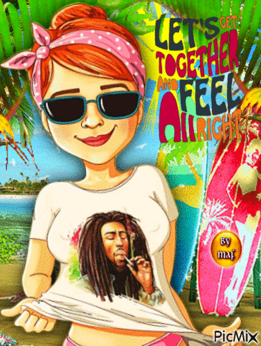 Bob Marley - Darmowy animowany GIF
