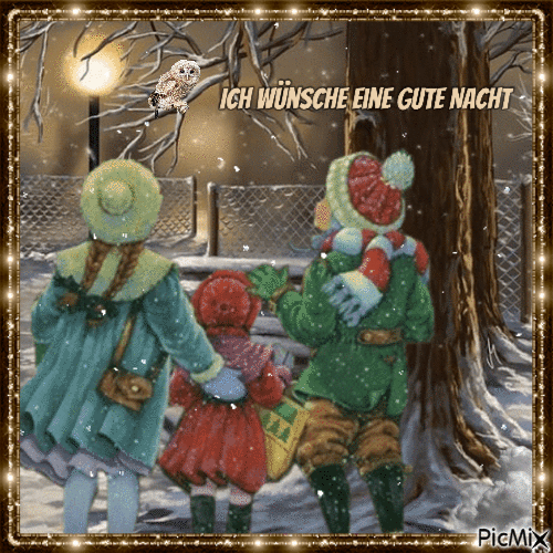 Gute Nacht Gruß - Zdarma animovaný GIF