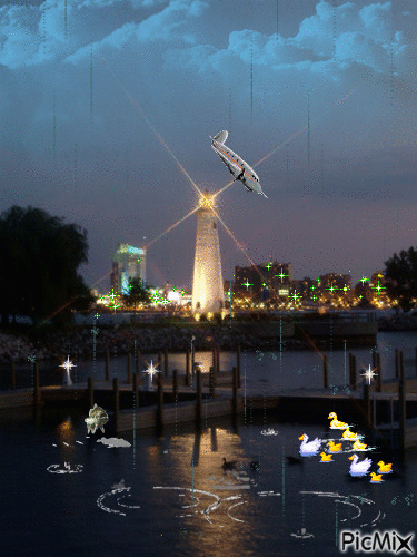 Rainy Night In Detroit - Bezmaksas animēts GIF