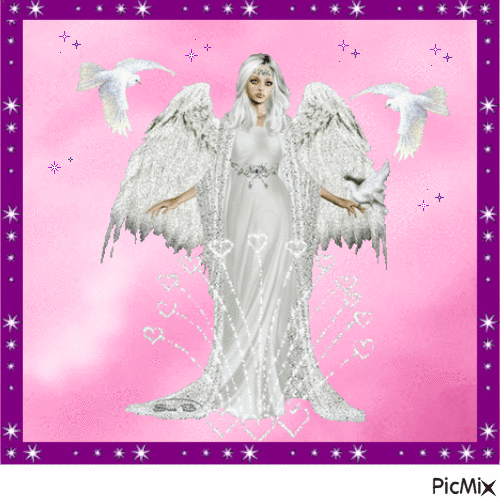 un superbe ange blanc - Nemokamas animacinis gif