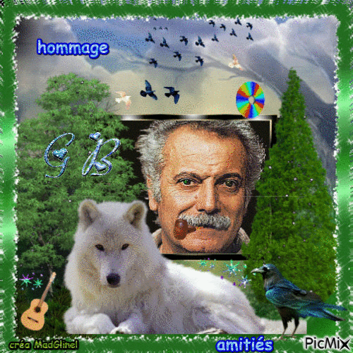 hommage à Georges Brassens - Free animated GIF