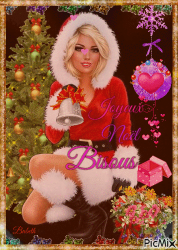 Joyeux Noël Bisous - Besplatni animirani GIF