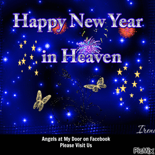 Happy New Year in Heaven - Безплатен анимиран GIF