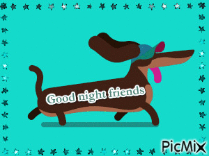 Good night friends - Gratis animerad GIF
