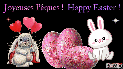 Joyeuses Pâques ! Happy Easter ! - Darmowy animowany GIF