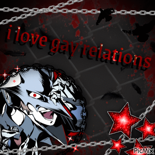 Akechi Goro Loves Gay Relations - Animovaný GIF zadarmo