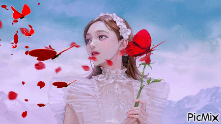 papillons rouge - 免费动画 GIF