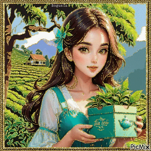 Green Tea - Ingyenes animált GIF