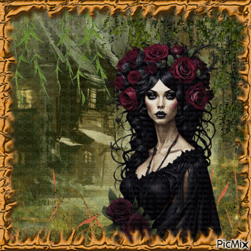 Femme gothique. - Free animated GIF