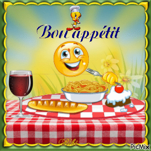Good Appetit all my friends. - Besplatni animirani GIF