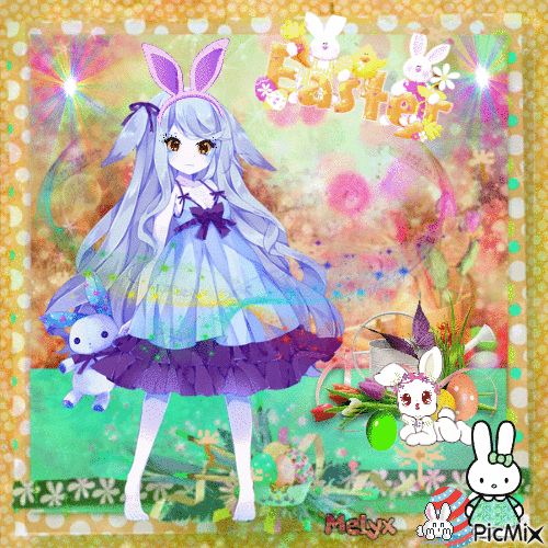 Kawaii Easter - Gratis animeret GIF