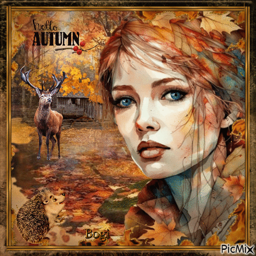 Autumnal portrait... - Бесплатный анимированный гифка