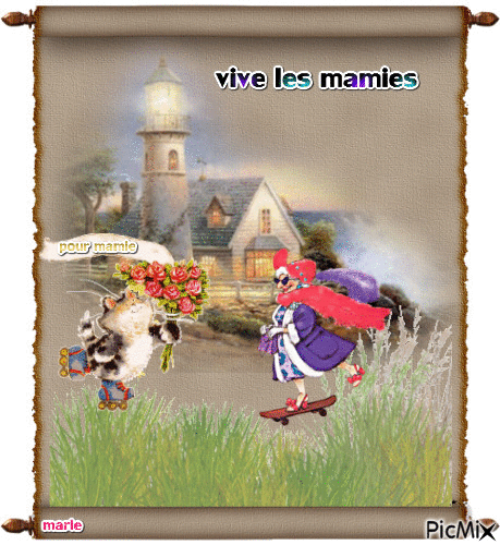 vive les mamies - Бесплатный анимированный гифка