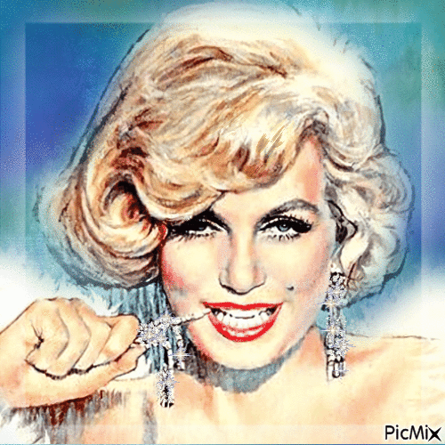 Marilyn Monroe Art - GIF animado gratis