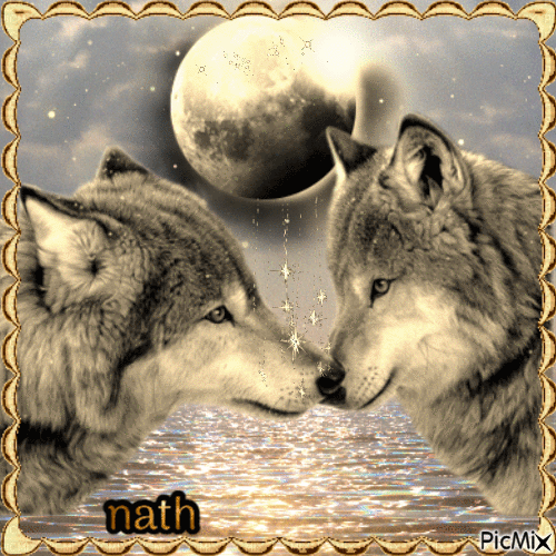 Amour de loups,nath - 免费动画 GIF