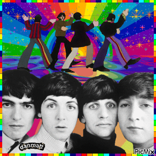 Hommage à The Beatles - Animovaný GIF zadarmo