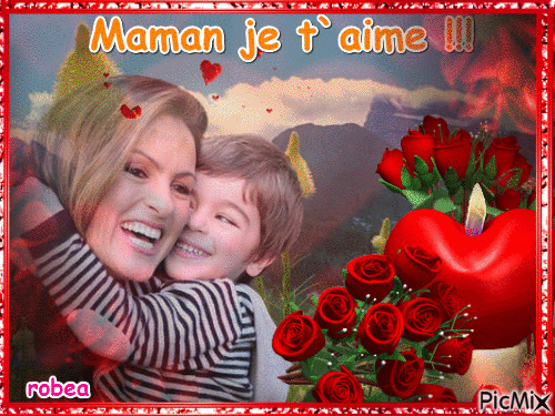 Maman je t`aime !!! - GIF animado grátis