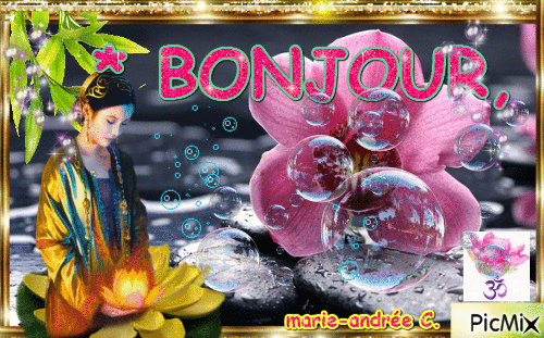 Zen / " Bonjour, " - GIF animé gratuit