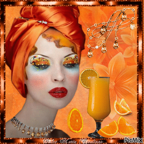 Orange cocktail - Darmowy animowany GIF