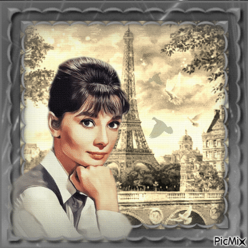 Audrey Hepburn, Actrice Britannique - Gratis animeret GIF