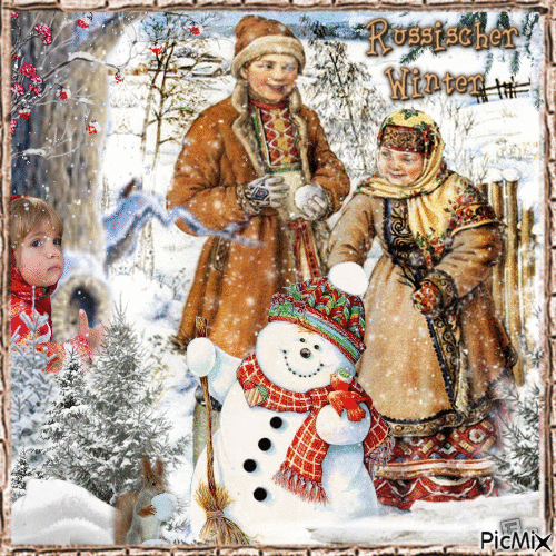 Russischer Winter - Бесплатный анимированный гифка