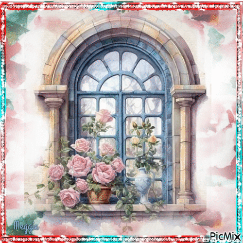 flowers for the window - GIF animate gratis