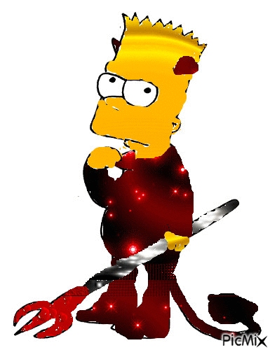 Bart devil - Animovaný GIF zadarmo