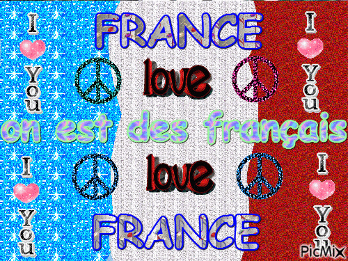 la france LOVE - Бесплатный анимированный гифка