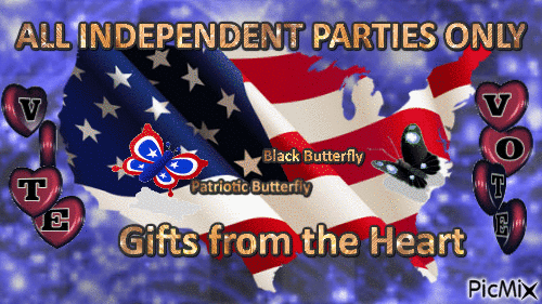PATRIOTIC BUTTERFLY - Free animated GIF