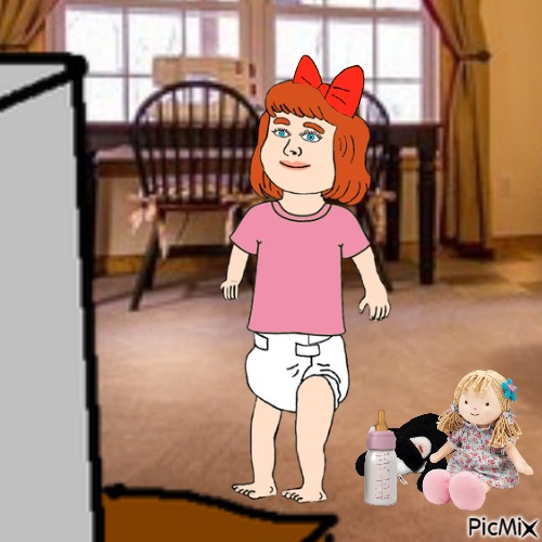 Elizabeth watching Hanna-Barbera cartoons - δωρεάν png
