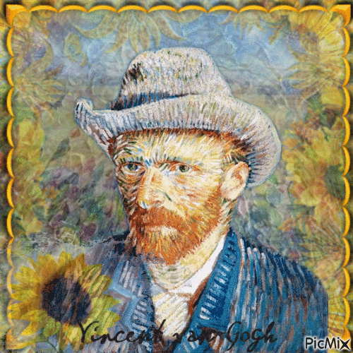 Van Gogh painting - GIF animé gratuit