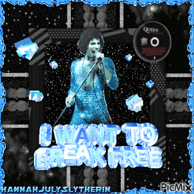 (♠)Freddie Mercury - I want to break free(♠) - 無料のアニメーション GIF