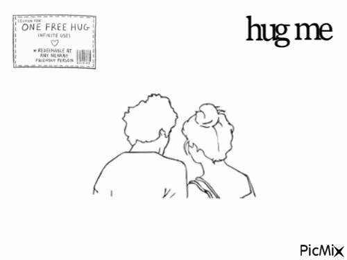 Hug me - Бесплатный анимированный гифка