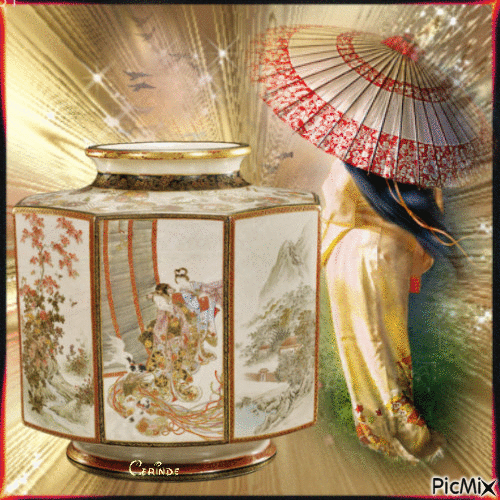 Vase décoré - Darmowy animowany GIF