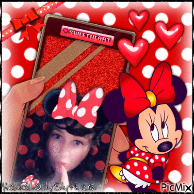 {A Selfie with Minnie Mouse} - Darmowy animowany GIF