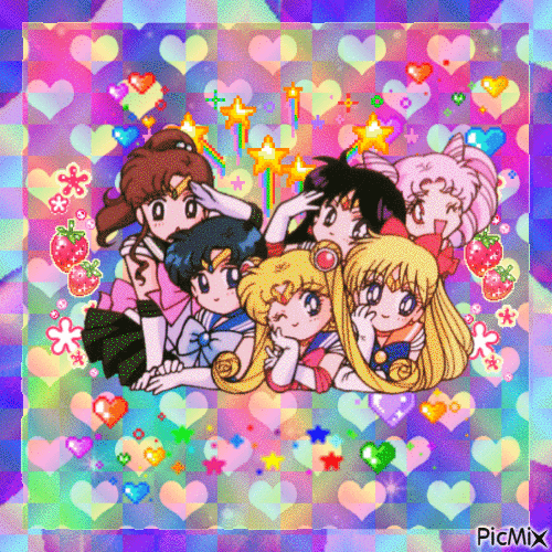 Sailor Moon Friends - GIF animado grátis