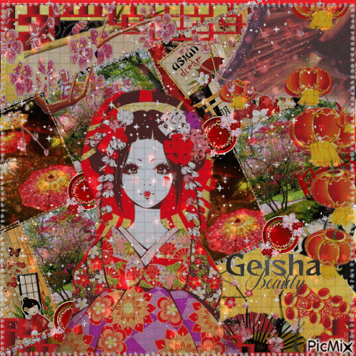 GEISHA ANIME ❤️ elizamio - Δωρεάν κινούμενο GIF