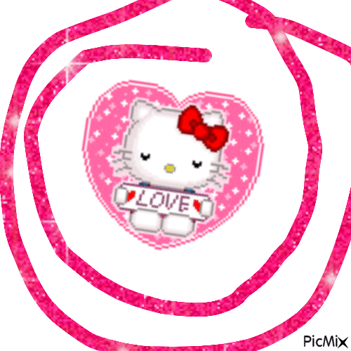 Rose kitty - GIF animado grátis