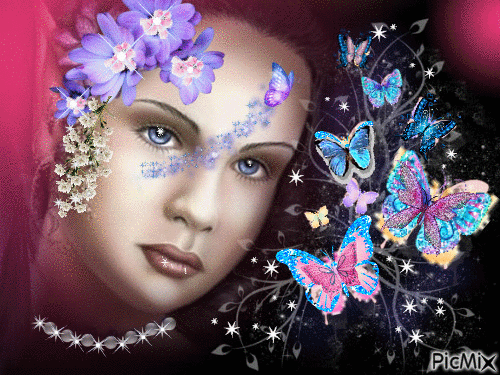 Fleur de papillon - Ingyenes animált GIF