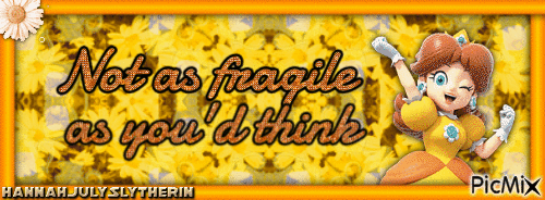 {Princess Daisy Banner - Not as Fragile} - Free animated GIF
